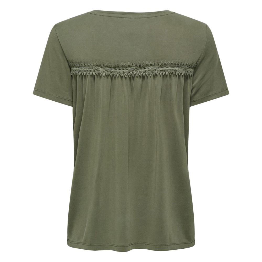 T-Shirt Kaki Femme Only Free Life vue 2