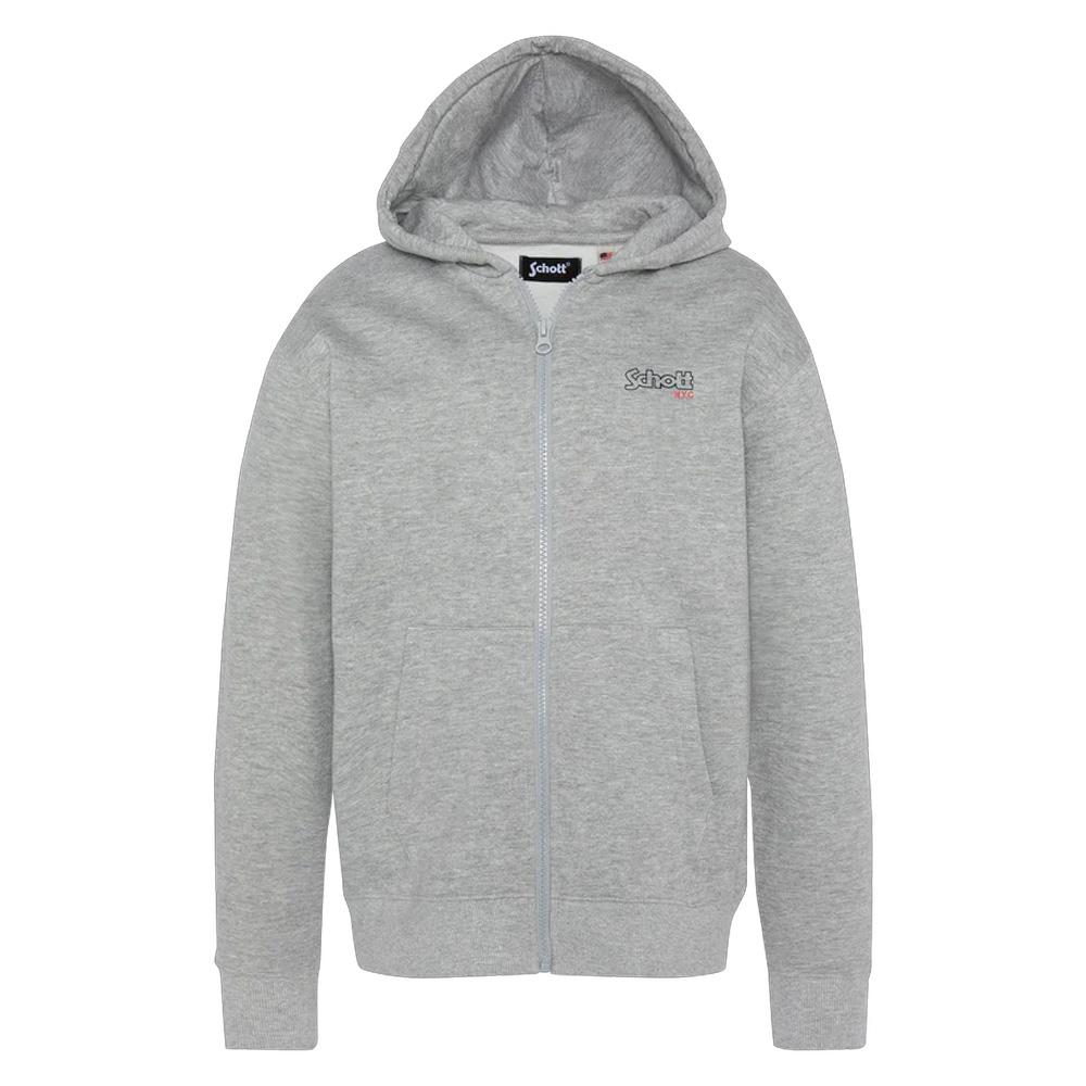 Sweat Zippé Gris Garçon Schott Cap pas cher