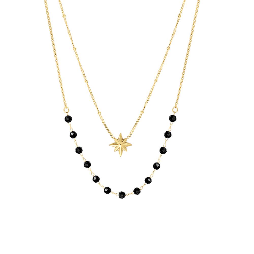 Collier Doré/Noir Femme Clio Blue CO4086S vue 2