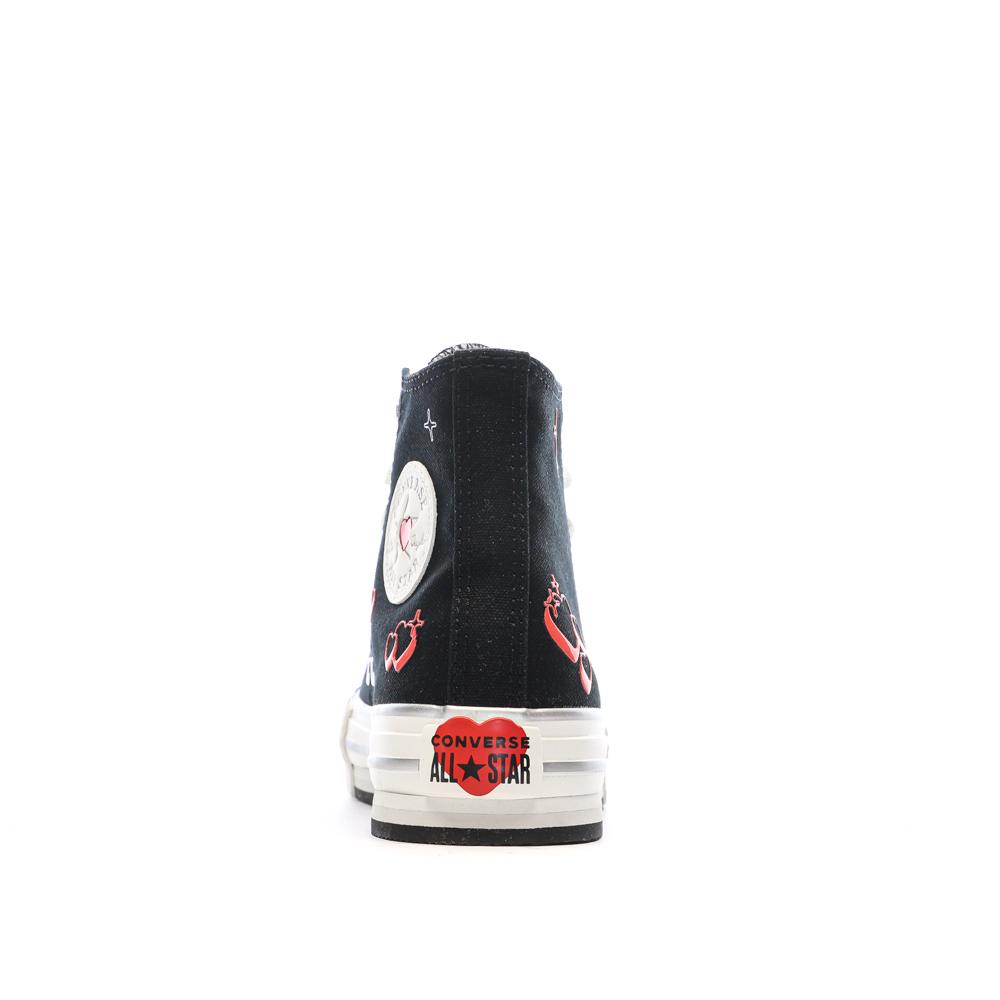 Baskets Noires Fille Converse Chuck Taylor All Star Eva vue 3