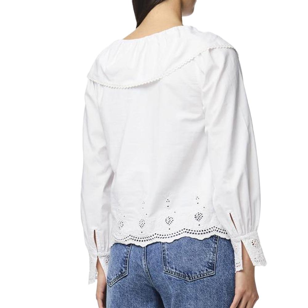 Blouse Blanche Femme Pieces Annabelle vue 2