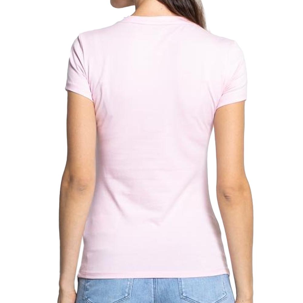 T-shirt Rose Bonbon Femme Guess Mini Triangle vue 2