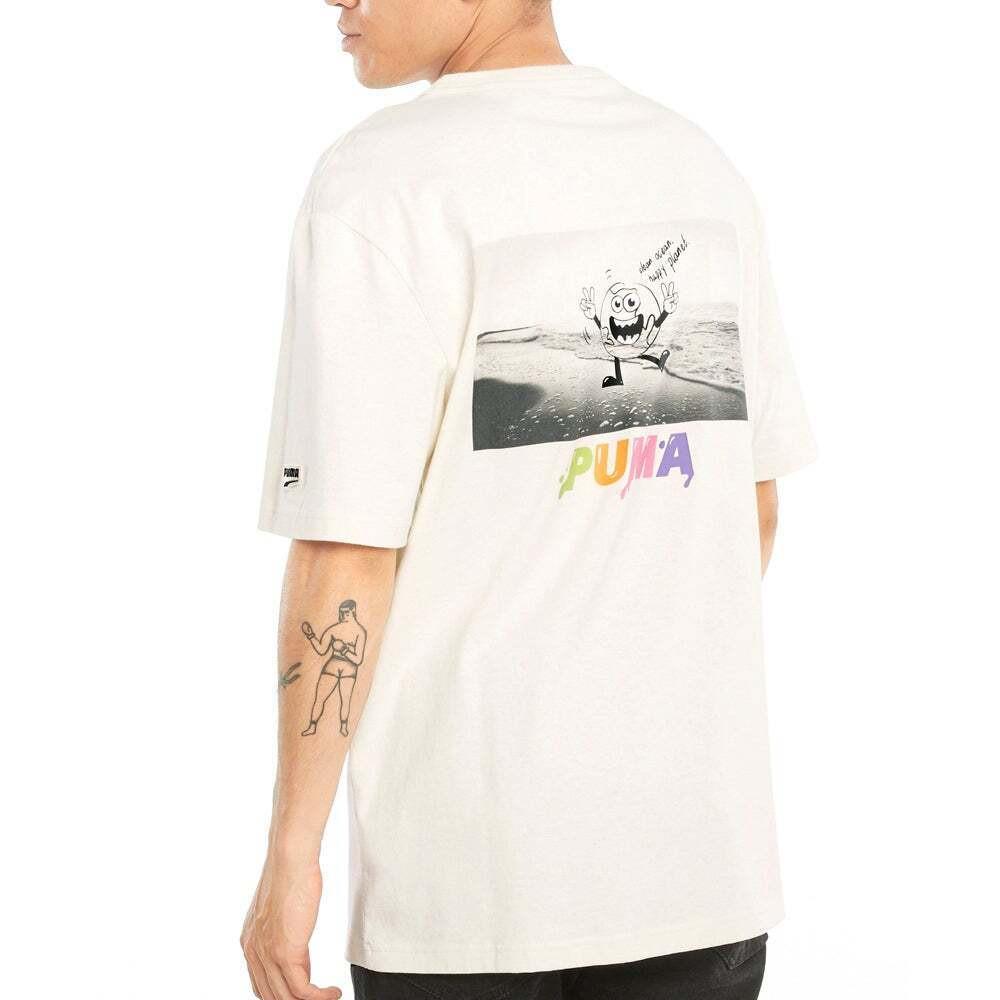 T-shirt Ecru Homme Puma Downtown vue 2