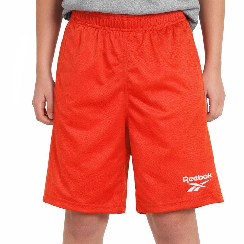 Short de Basketball Rouge Enfant Reebok pas cher