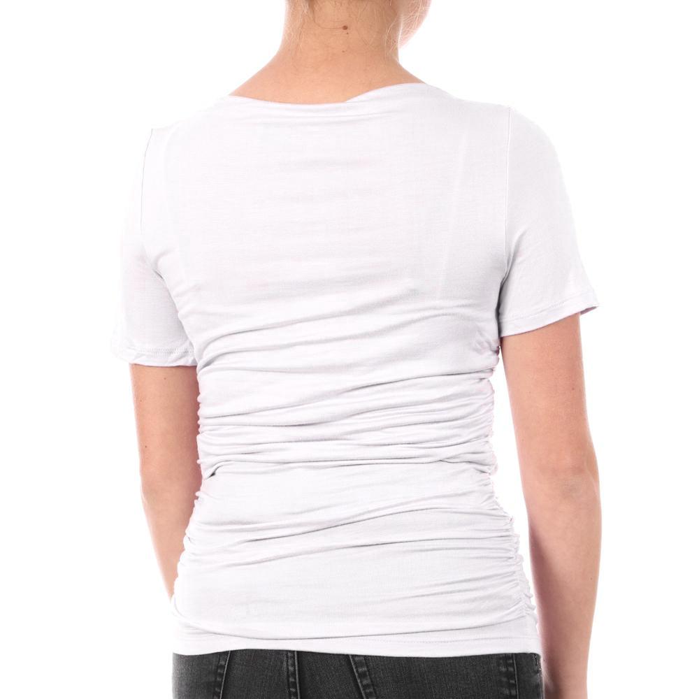 T-Shirt Blanc Femme Vero Moda Saanv vue 2