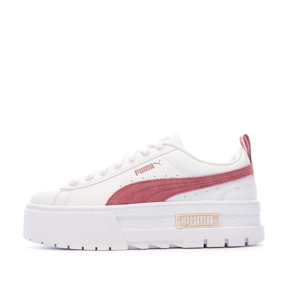 Baskets à Plateformes Blanches Femme Puma Mayze pas cher