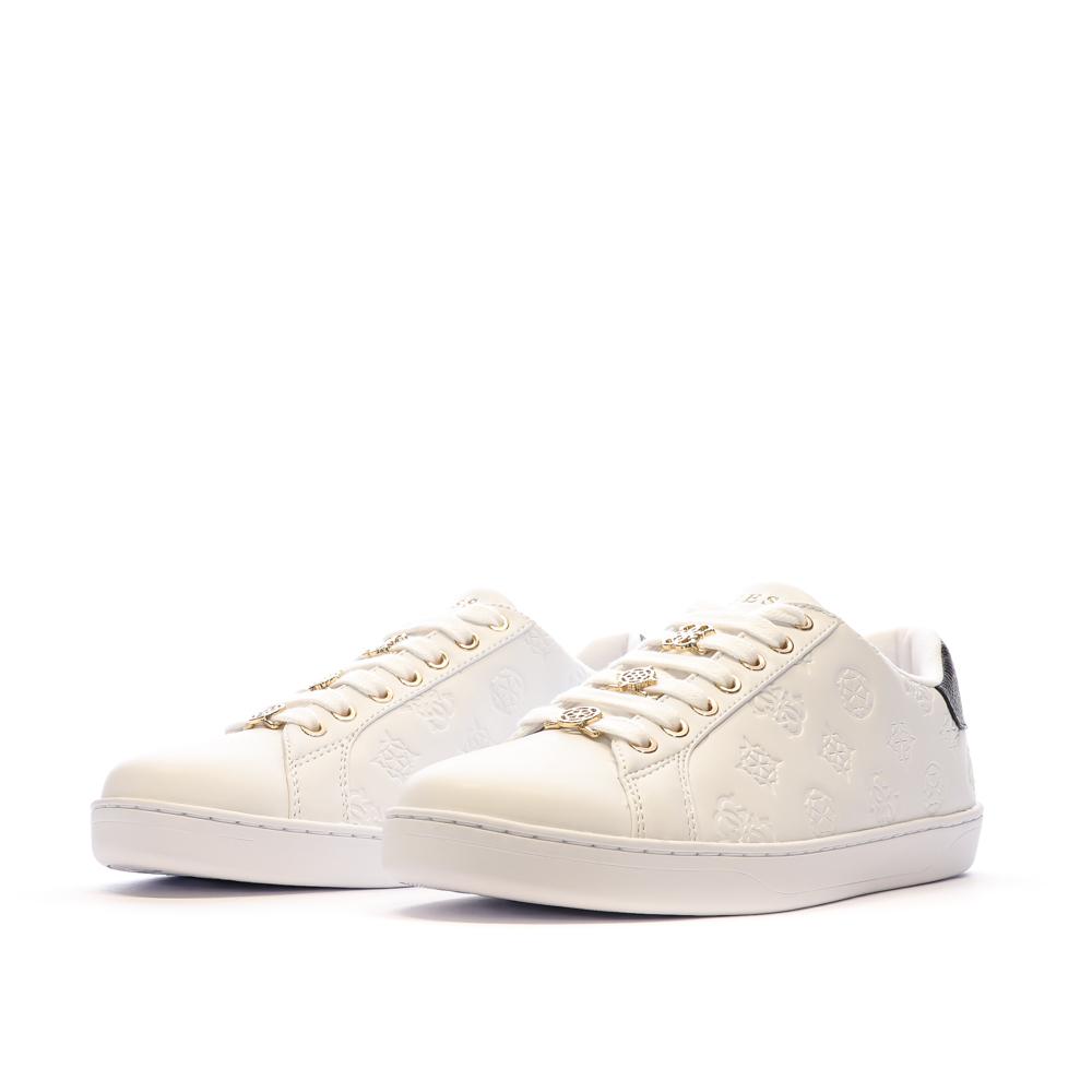 Baskets Blanches/Marron Femme Guess Rosenna vue 6