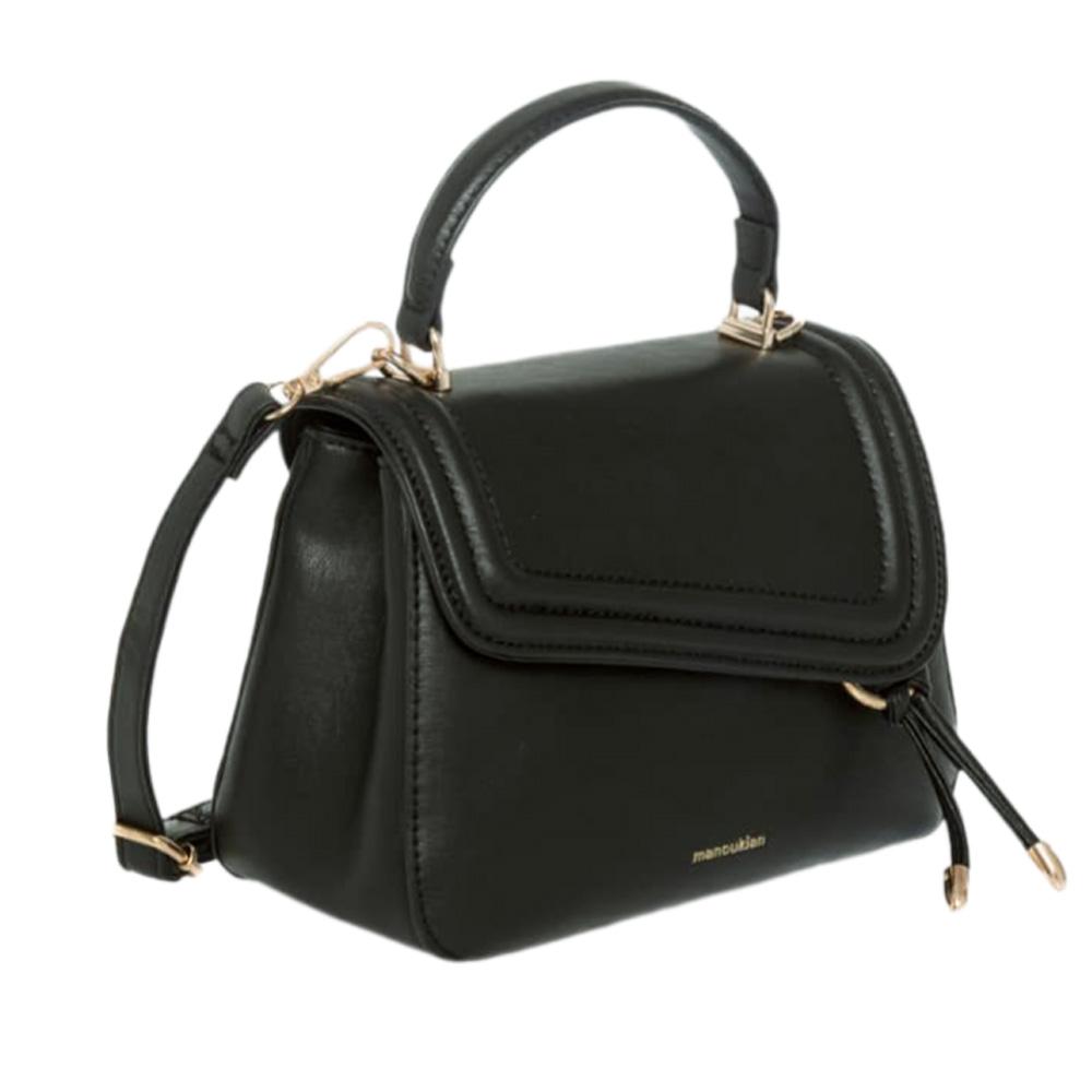 Sac à Bandoulière Noir Femme Manoukian Melissa pas cher