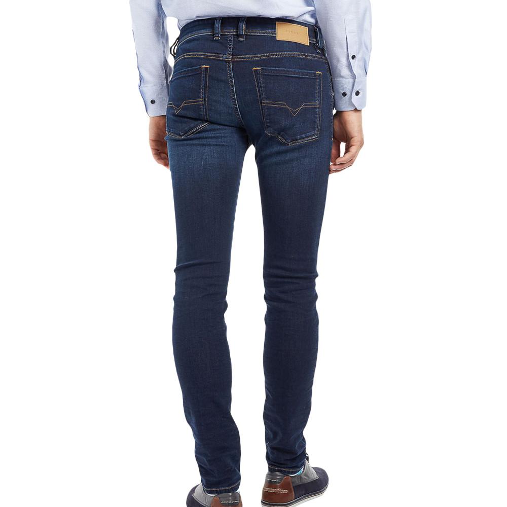 Jean Slim-Skinny Bleu denim Homme Diesel Sleenker vue 2