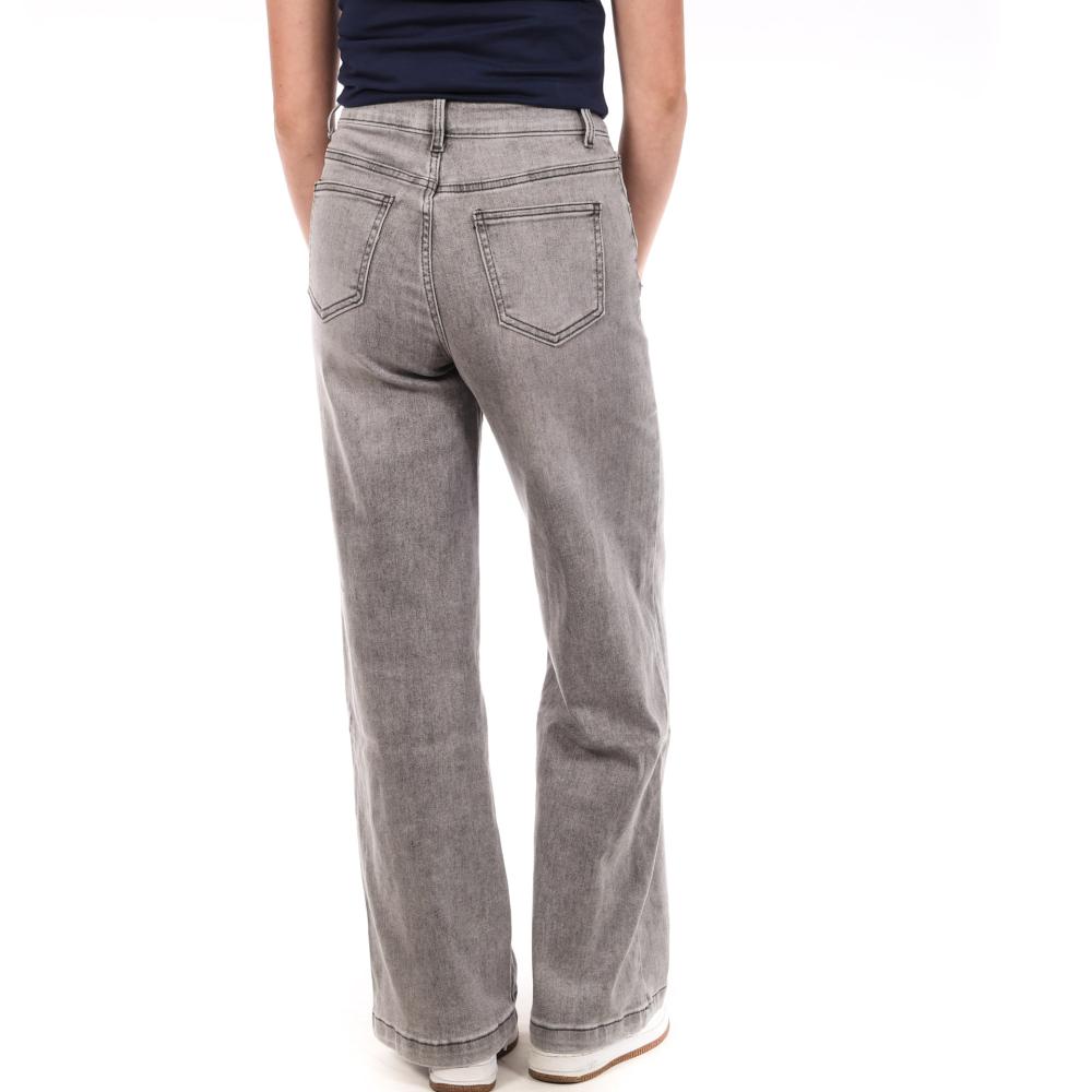 Jean Droit Gris Clair Femme Monday Premium 1877X vue 2