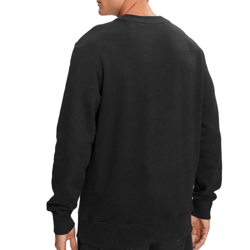 Sweat Noir Homme Calvin Klein Jeans Chenille Monologo vue 2