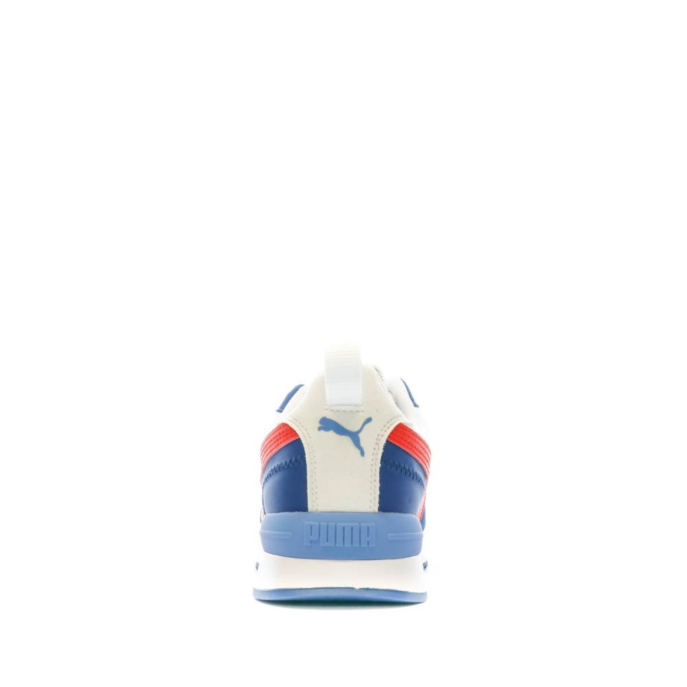 Baskets Blanches/Bleu/Rouge Homme Puma R78 vue 3