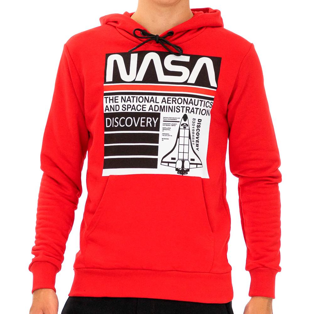 Sweat à capuche Rouge Homme Nasa 59H pas cher