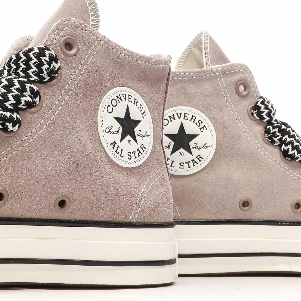 Baskets Taupe Femme Converse Chuck 70 Suede vue 7