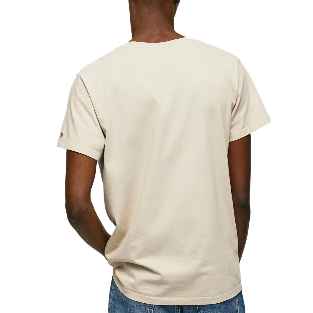 T-shirt Ecru Homme Pepe jeans Jacko PM508664 vue 2