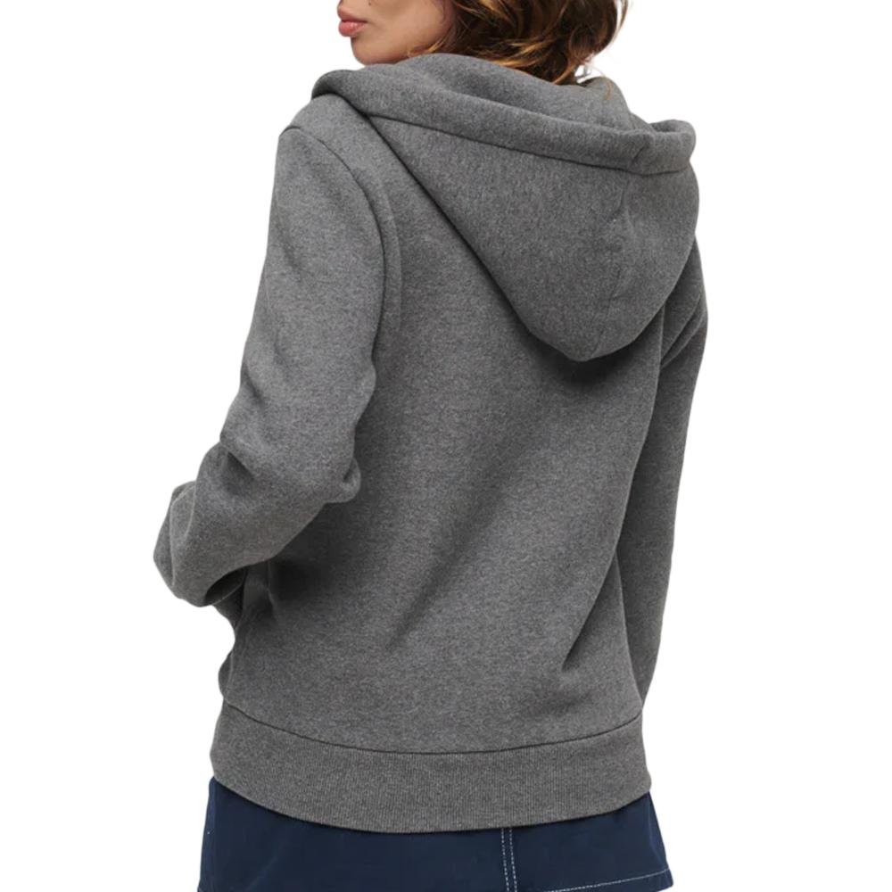 Sweat zippé Gris Femme Superdry Ziphood vue 2