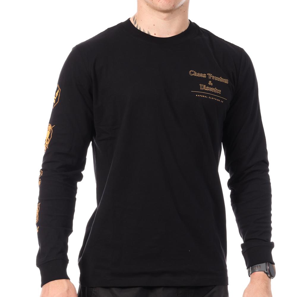 T-Shirt Manches Longues Noir Homme Kaporal REGAN pas cher
