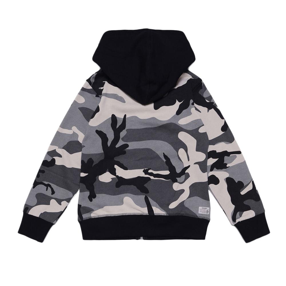 Sweat Zippé Camouflage Gris Garçon Diesel J00338 vue 2