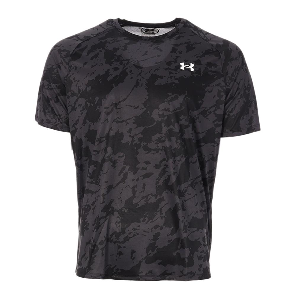Maillot de sport Noir/Gris Homme Under Armour Tech 2.0 SS pas cher