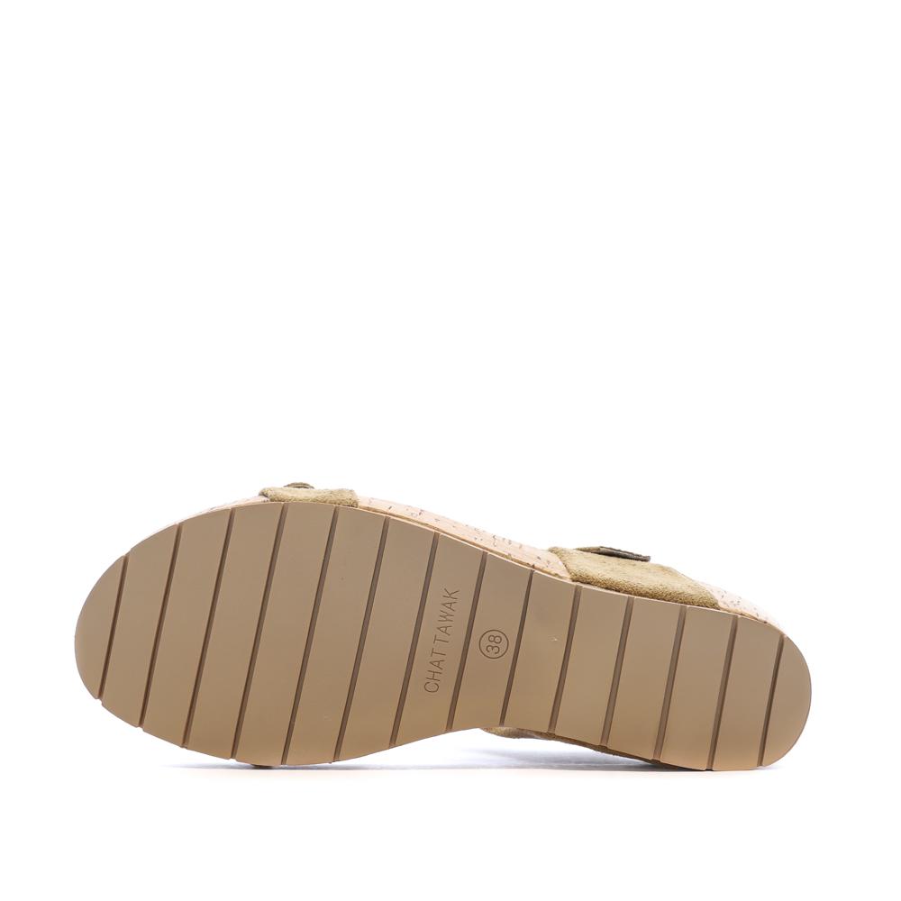 Sandales Marron Femme Chattawak Laspinas vue 5