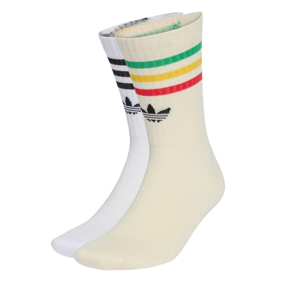 X2 Paires de Chaussettes Blanc Adidas Bob Socks pas cher