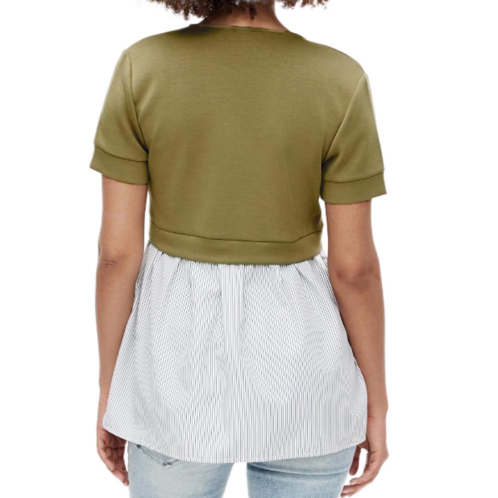 Blouse de grossesse et allaitement Kaki Femme Mamalicious Jennifer vue 2