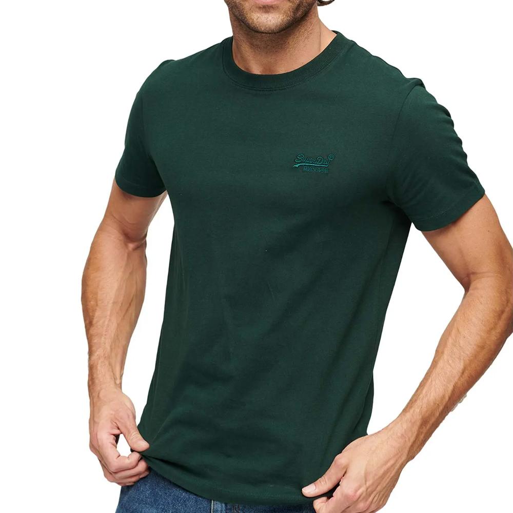 T-shirt Vert Foncé Homme Superdry Vintage Logo pas cher