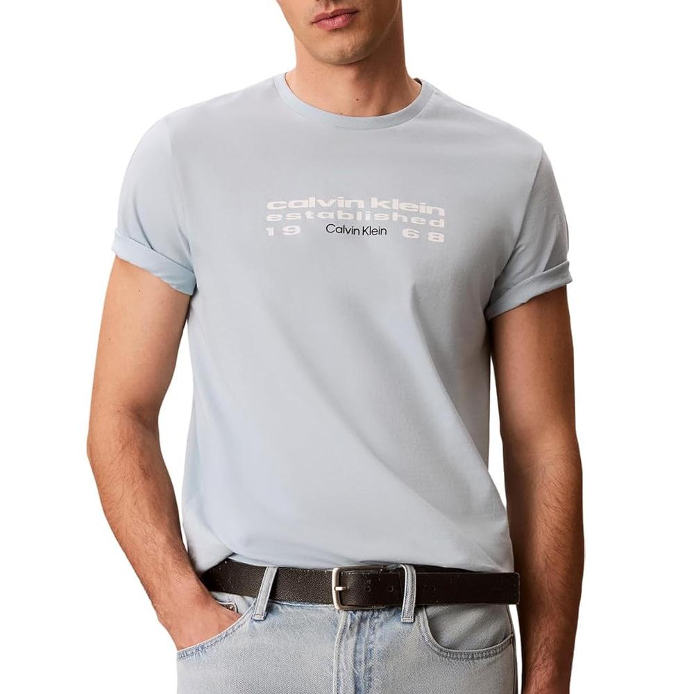 Camiseta gris claro para hombre de Calvin Klein Jeans LV04RG800G barato