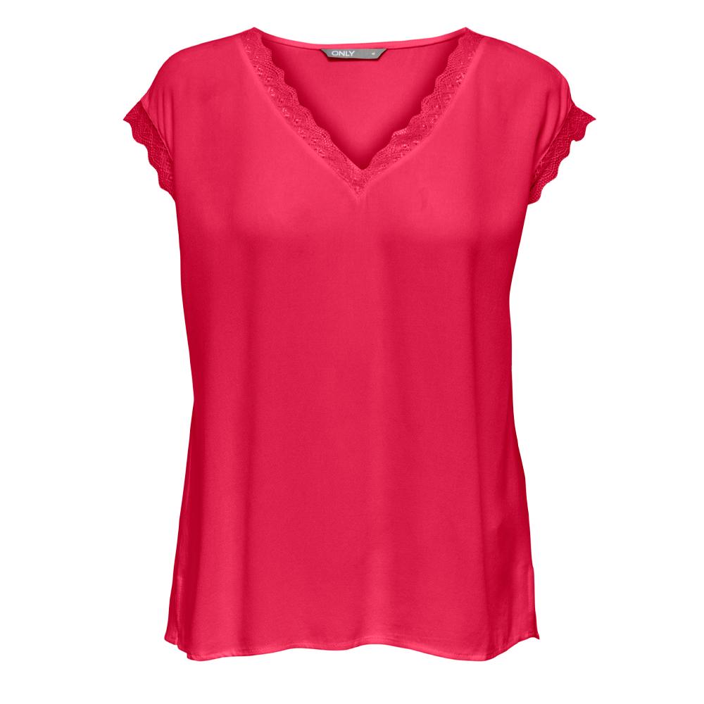 T-Shirt Rouge Femme Only Pelina pas cher