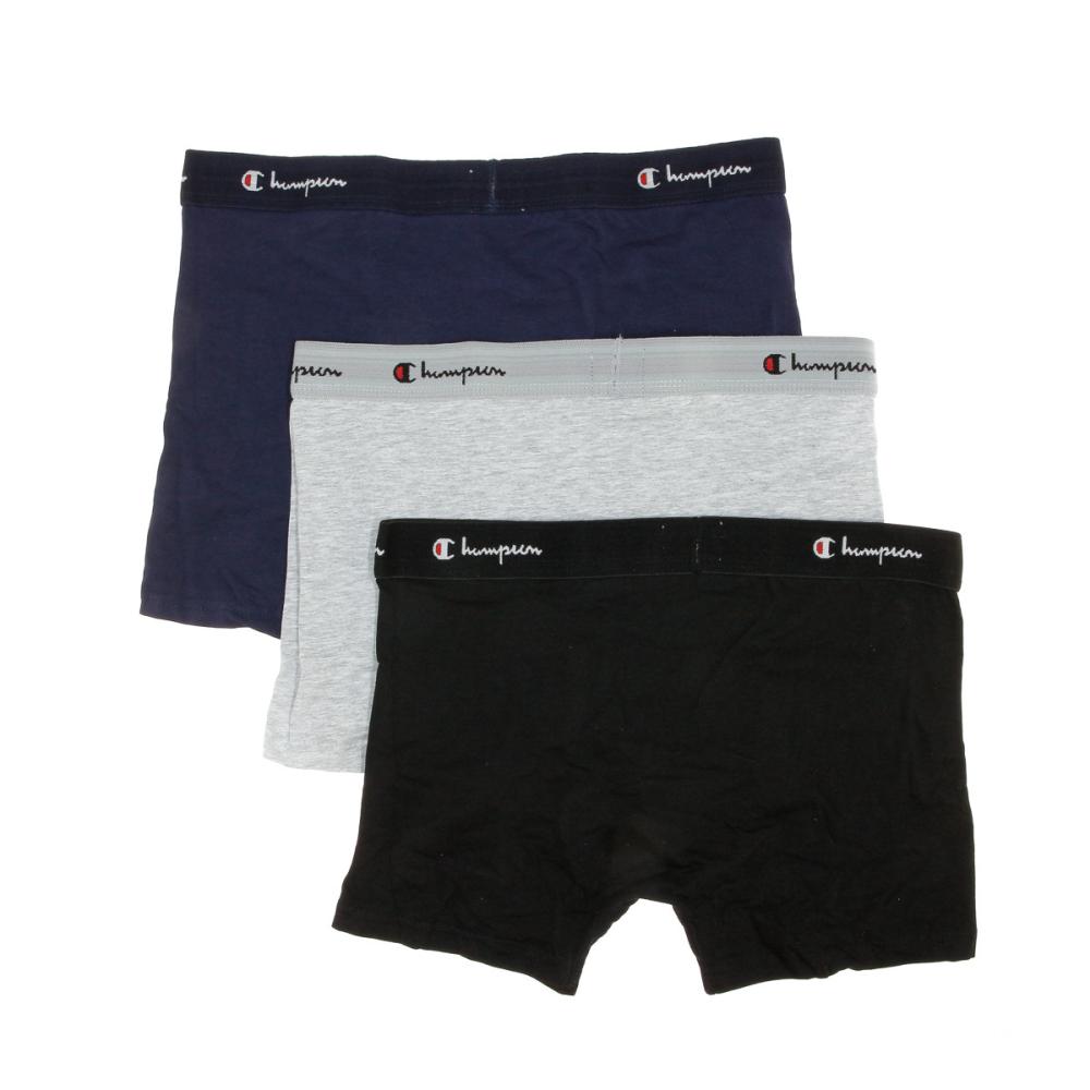 X3 Boxers Marine/Gris/Noir Homme Champion Trunks vue 2