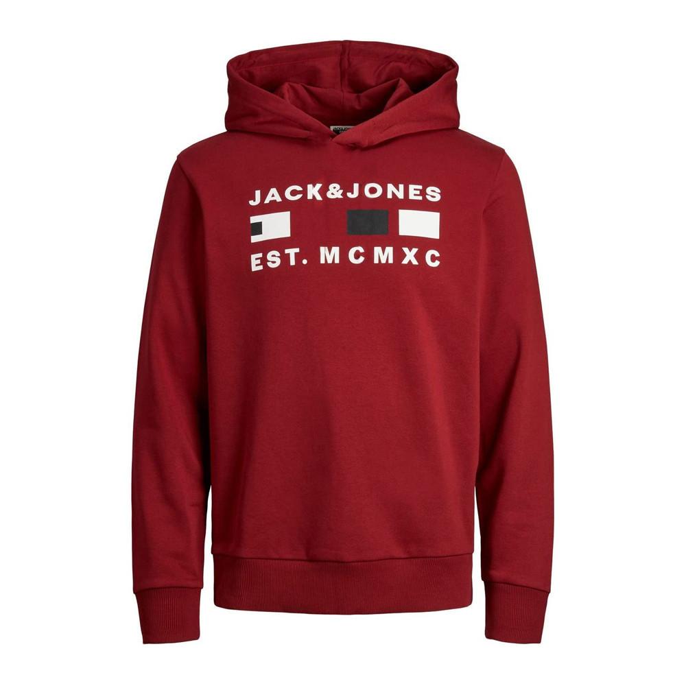 Sweat à Capuche Bordeaux Garçon Jack & Jones Freddie pas cher