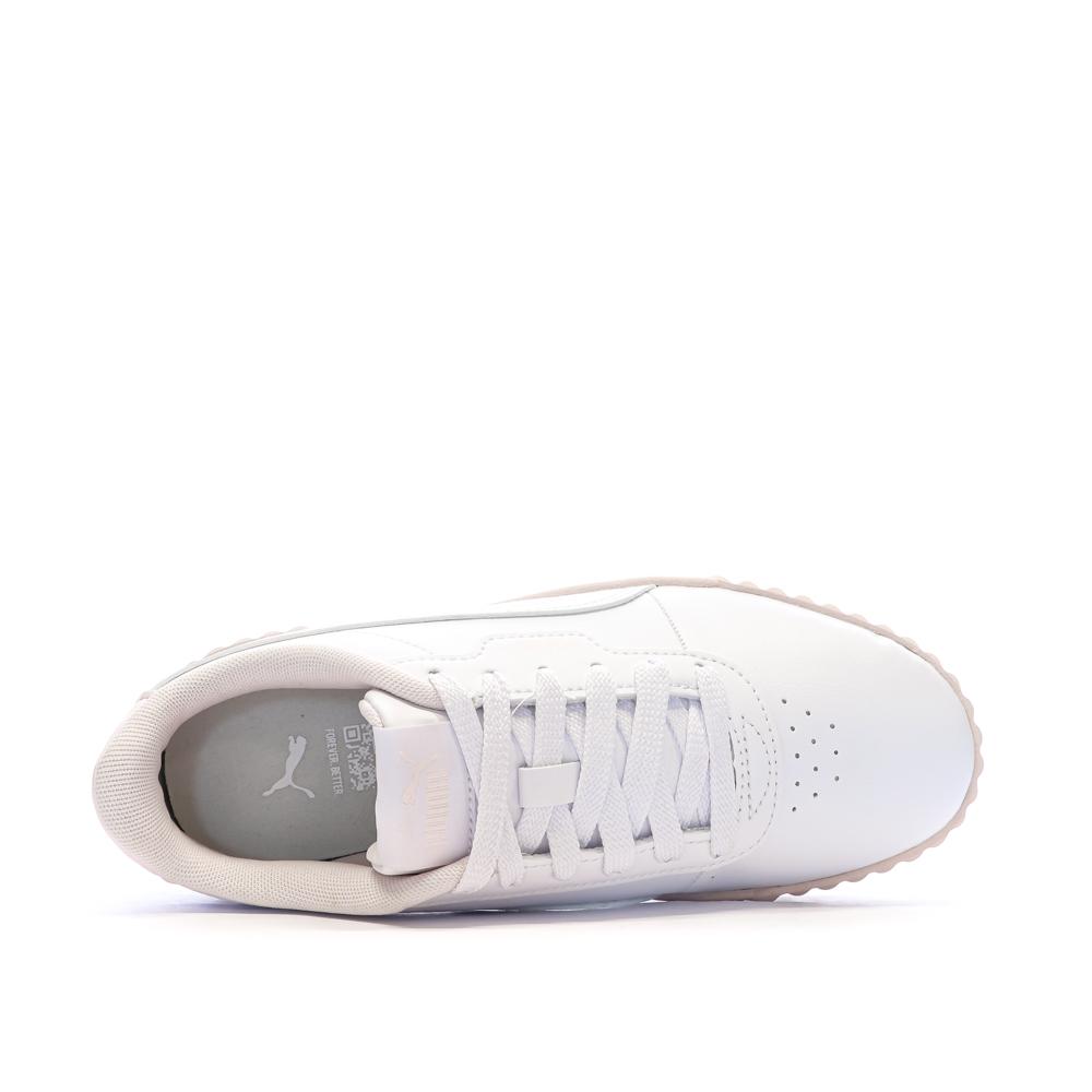 Baskets Blanches/Roses Femme Puma Carina 3.0 Cutie vue 4