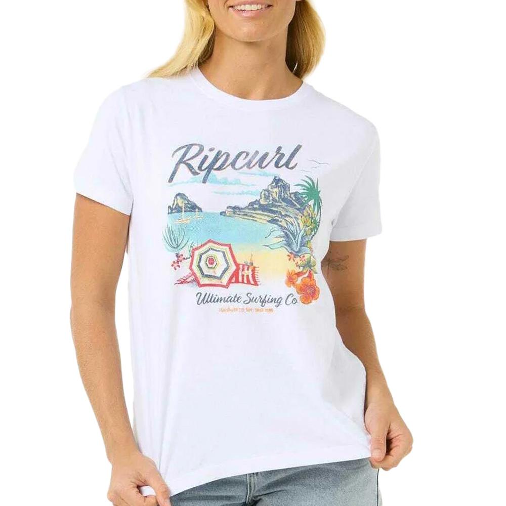Weißes T-Shirt für Frauen Rip Curl Crystal Standard günstig