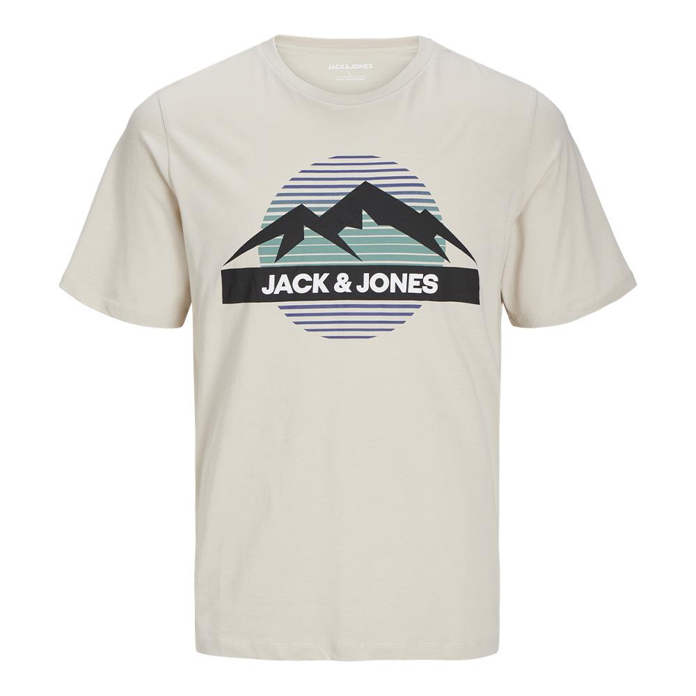 T-Shirt Beige Homme Jack & Jones Peak Neck pas cher