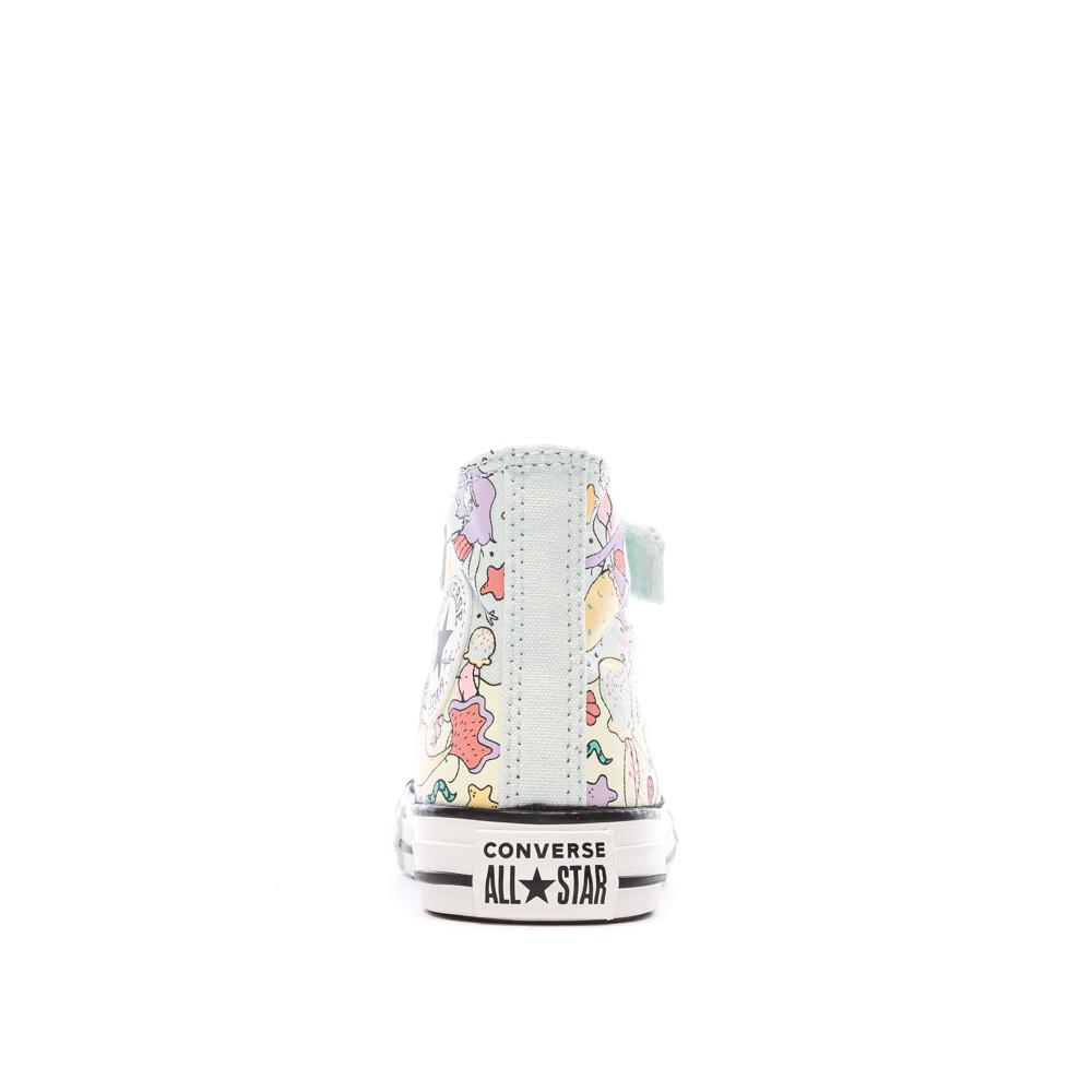 Baskets Bleu Fille Converse Chuck Taylor All Star 1V vue 3