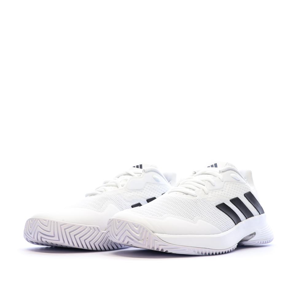 Chaussures de Tennis Blanches Homme Adidas Courtjam Control M vue 6