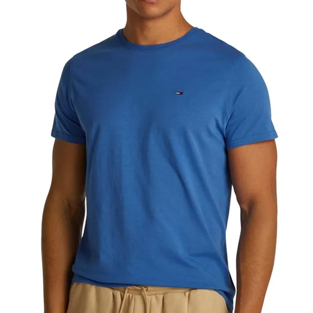 T-shirt Bleu Homme Tommy Hilfiger Tjm Xslim pas cher