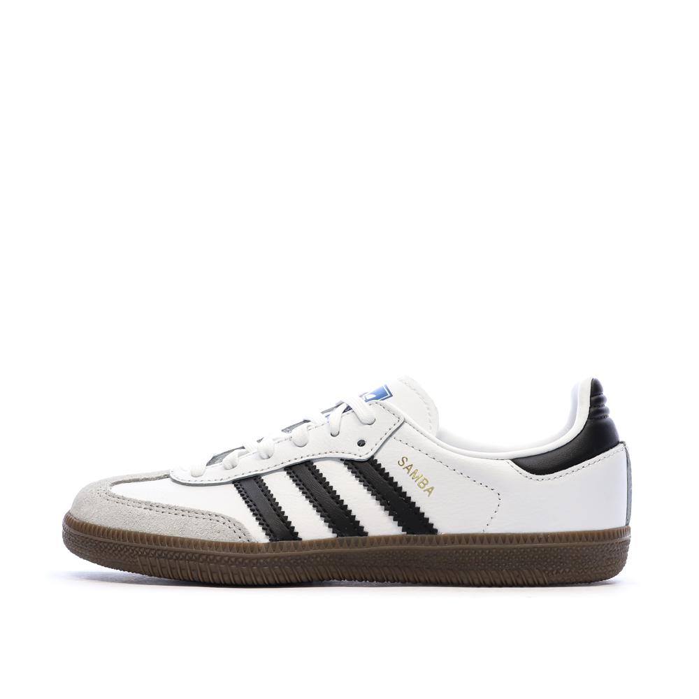 Baskets Adidas Samba Blanches Mixte Junior pas cher