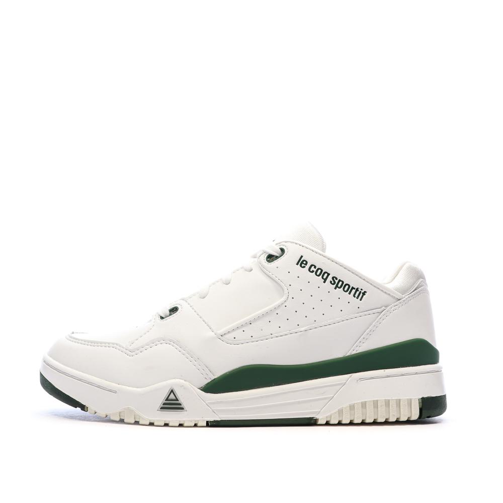 Baskets Blanches/Vertes Homme Le Coq Sportif T1000 pas cher