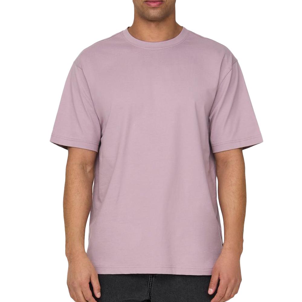 T-shirt Mauve Homme Only & Sons Life pas cher
