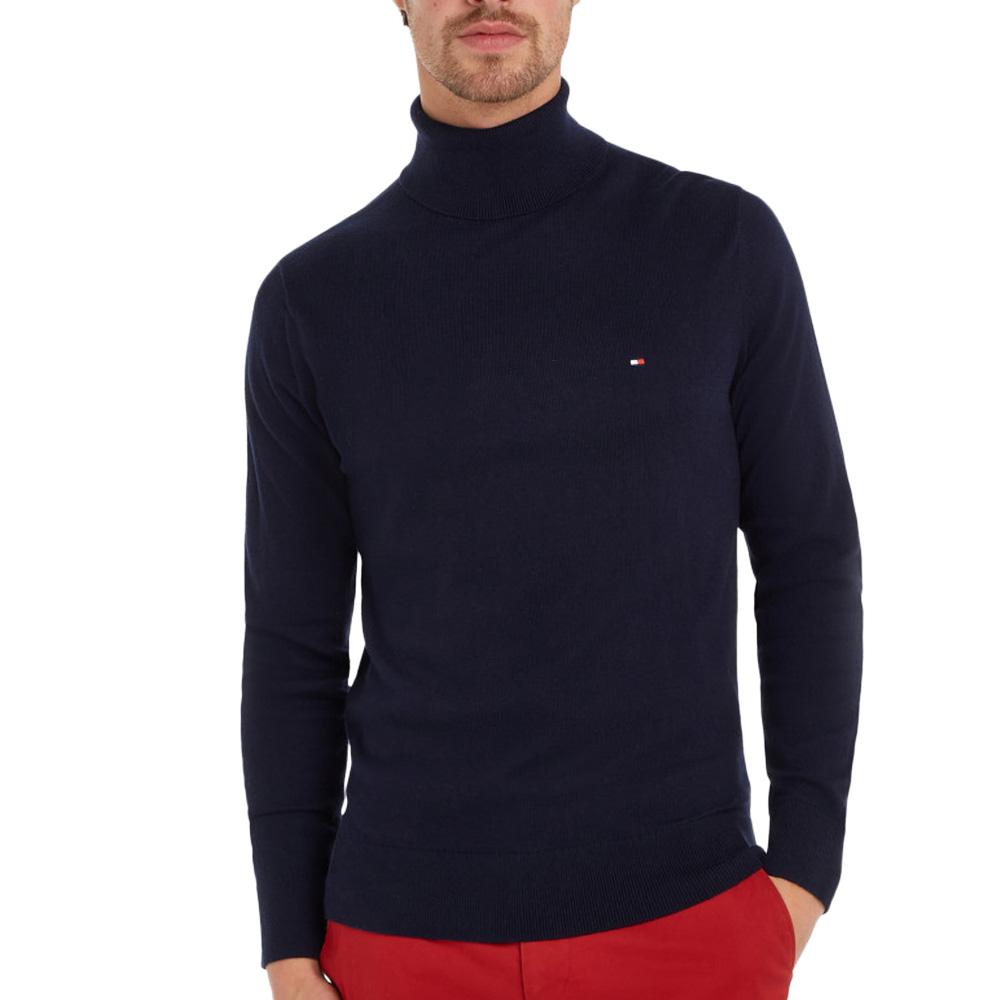 Pull Marine Homme Tommy Hilfiger Pima Org pas cher