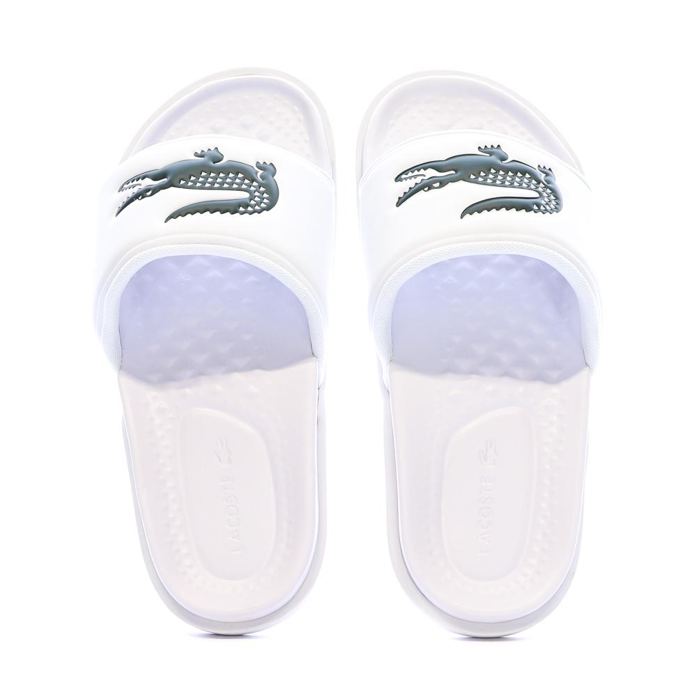 Claquettes Blanches Lacoste Serve Slide Dual vue 3