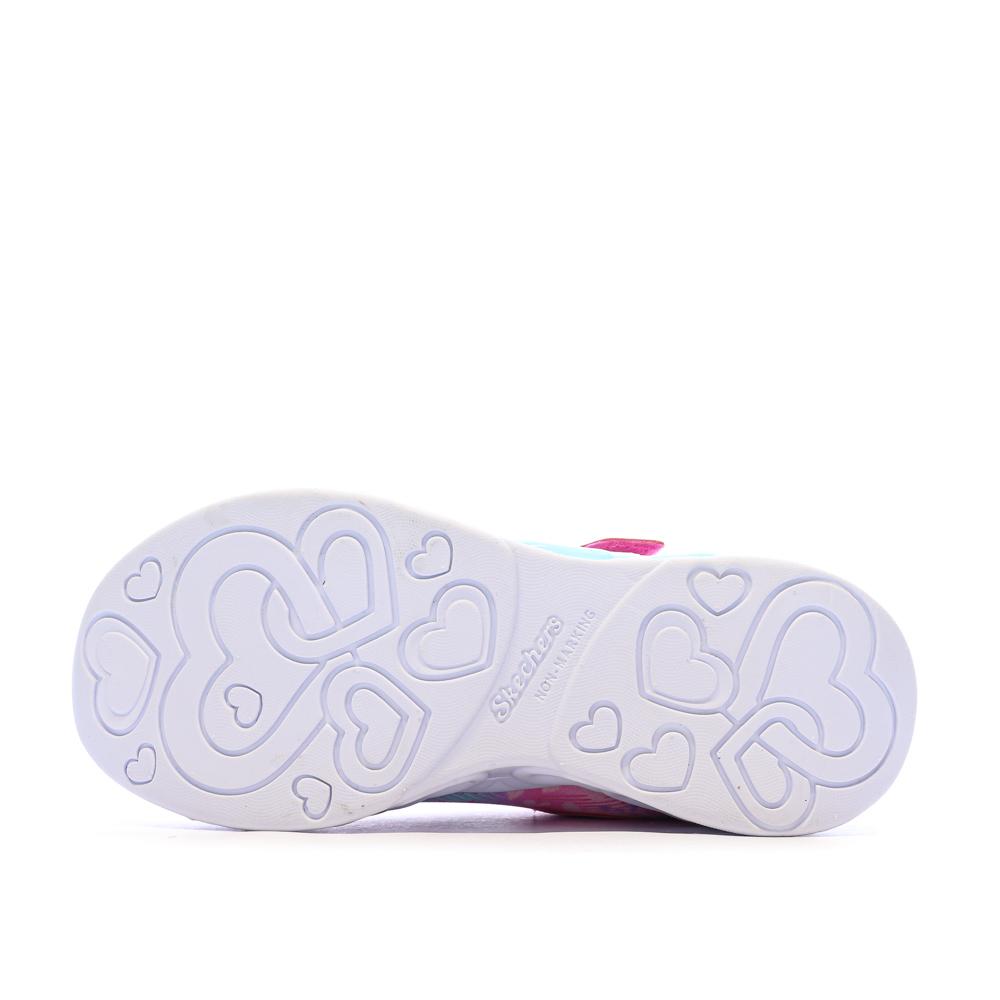 Baskets Roses/Mauves Fille Skechers Infinite Heart vue 5