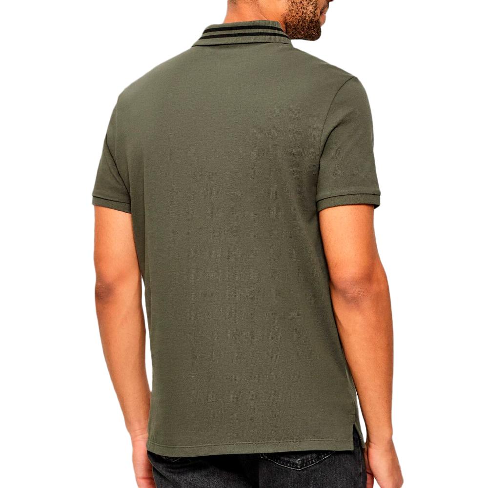 Polo Kaki Homme Calvin Klein Jeans Pique vue 2