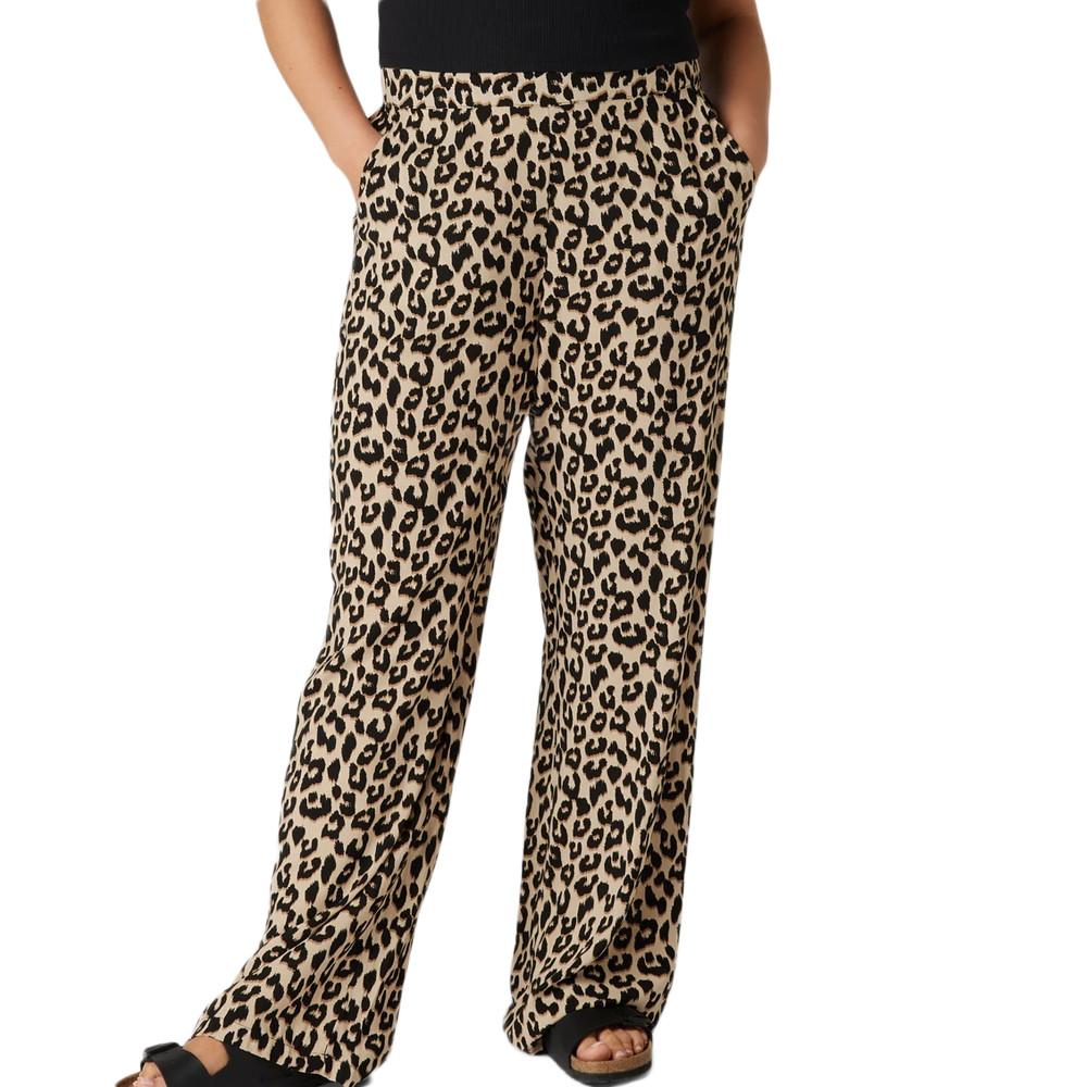 Pantalon Beige à Imprimés Femme Vero Moda Curve Easy Hw Wide pas cher