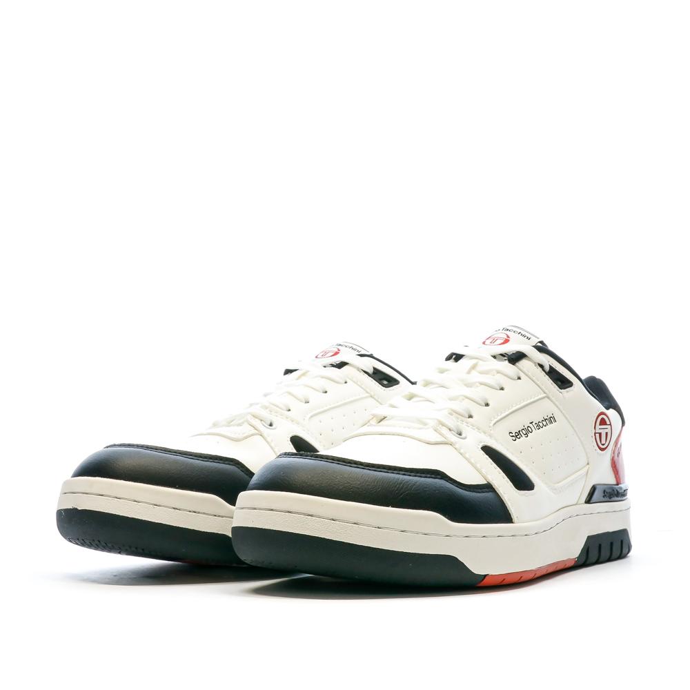 Baskets Blanche/Noir/Rouge Homme Sergio TacchiniMilano vue 6