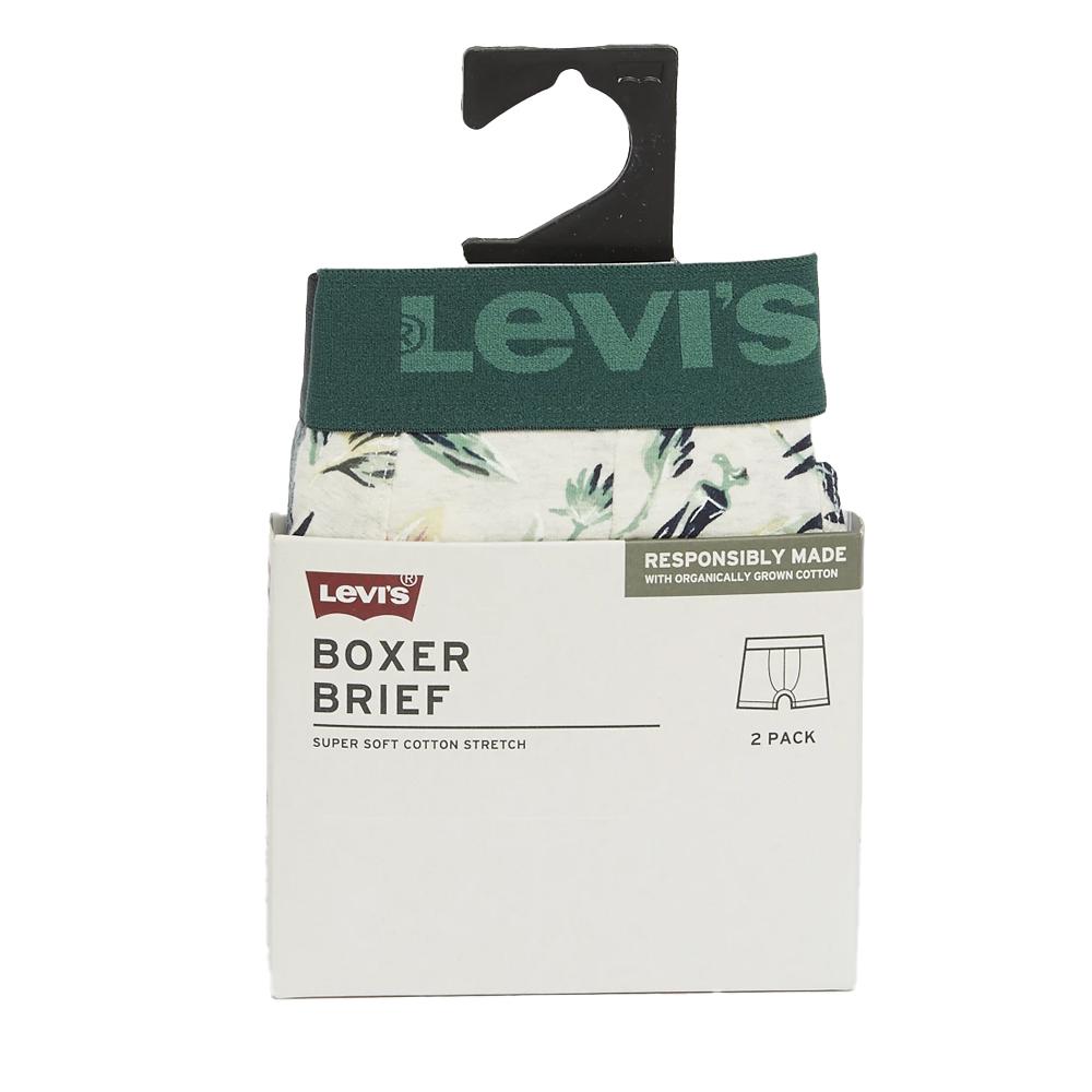 2x Boxers Gris/Vert Homme Levi's Flower vue 2