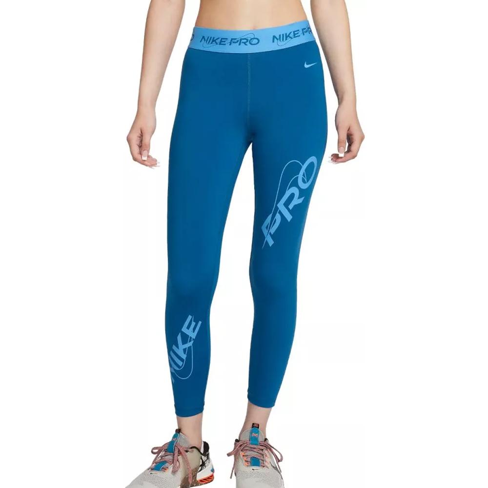 Legging Bleu Femme Nike 7/8 training PRO pas cher