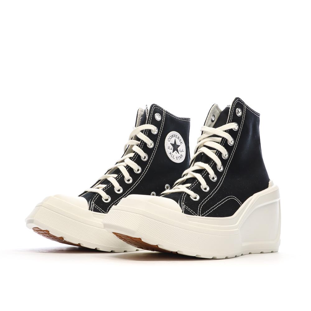 Baskets Noires Femme Converse Chuck 70 De Luxe Wedge A06478C vue 6