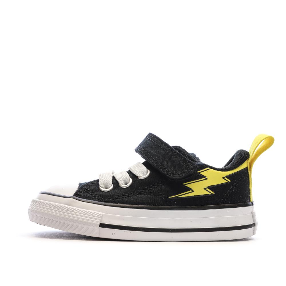 Baskets Noires/Jaunes Garçon Converse All Star Malden pas cher